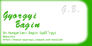 gyorgyi bagin business card
